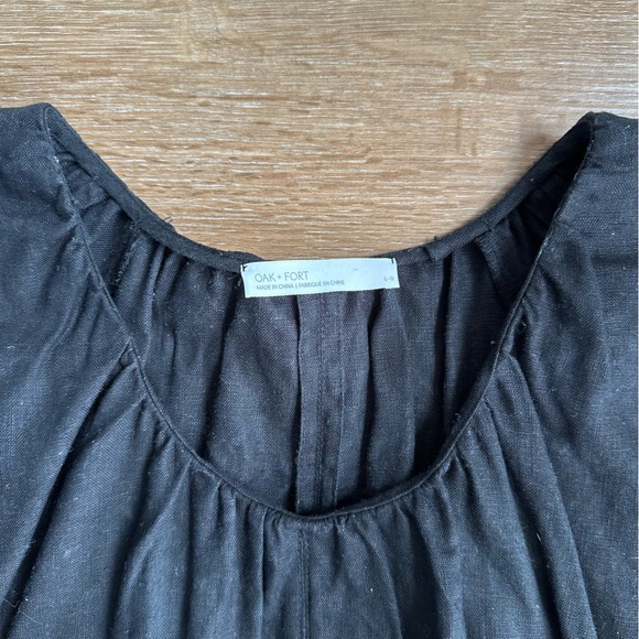 100% LINEN BOXY MINI DRESS - Picture 4 of 6